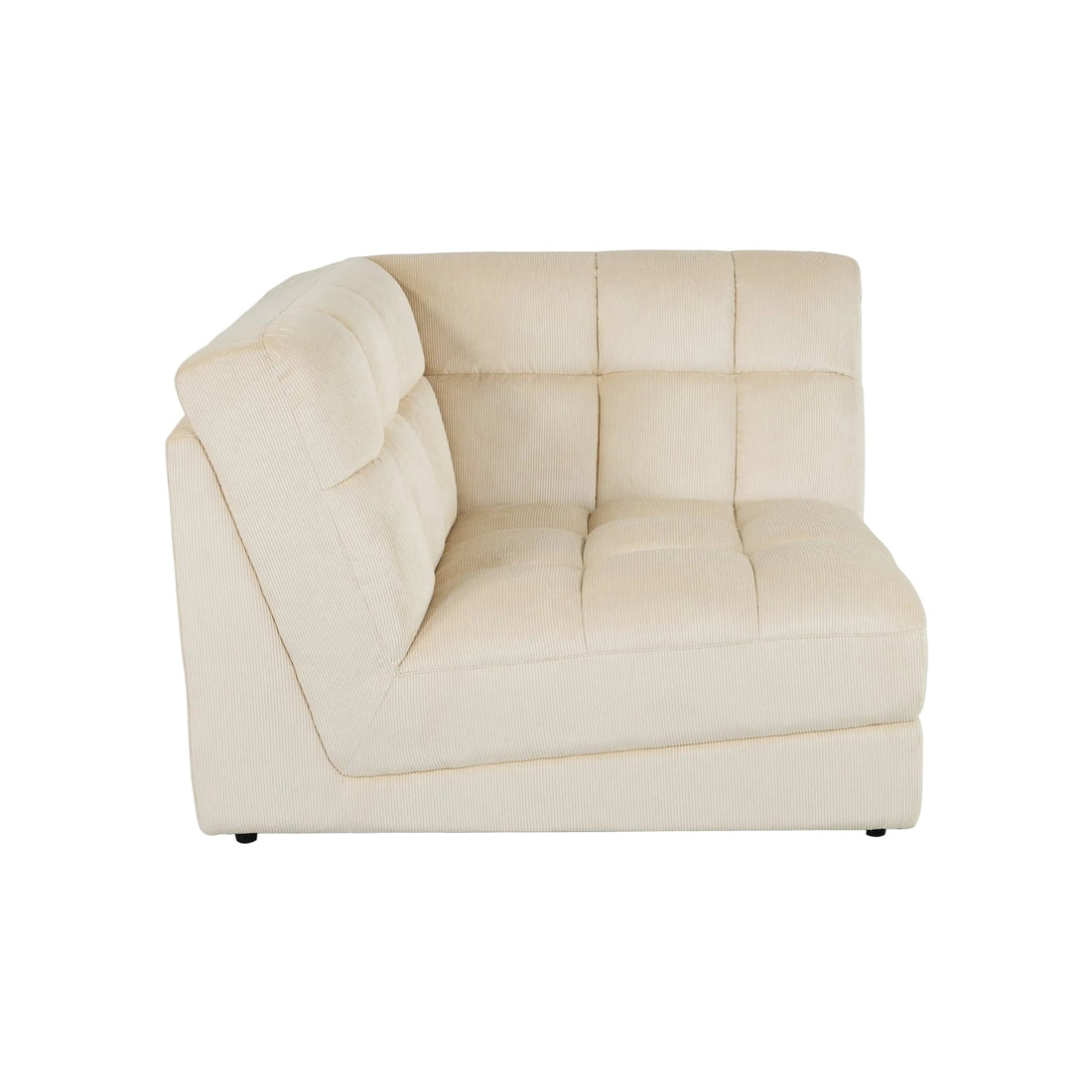Fauteuil d'angle modulable velours anti-tâches Paul - NV GALLERY