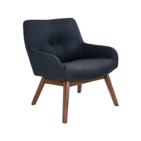 Fauteuil tissu pieds bois naturel London
