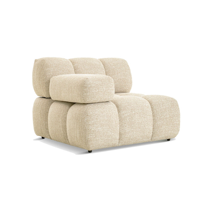 Waffle modular armchair with interchangeable armrest