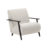 Fauteuil tissu et frêne massif Pals