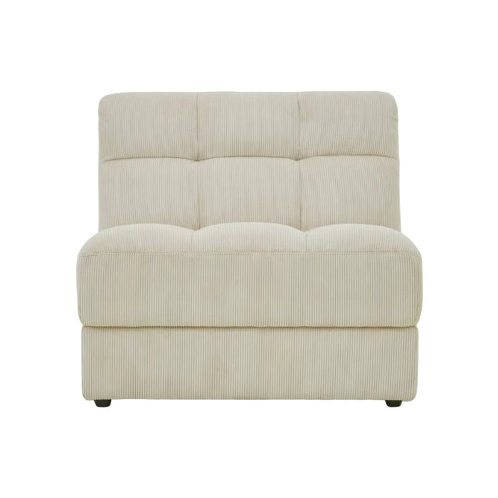 Fauteuil modulable tissu beige anti-tâches Paul - NV GALLERY