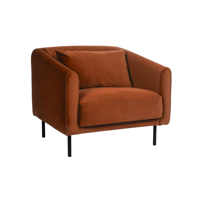 Fauteuil velours pieds métal Winsen