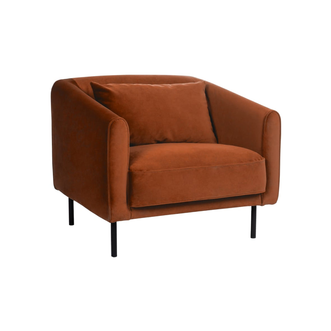 Fauteuil velours pieds métal Winsen