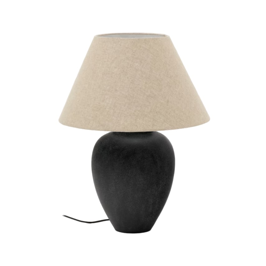 Lampe à poser céramique noire Olvera