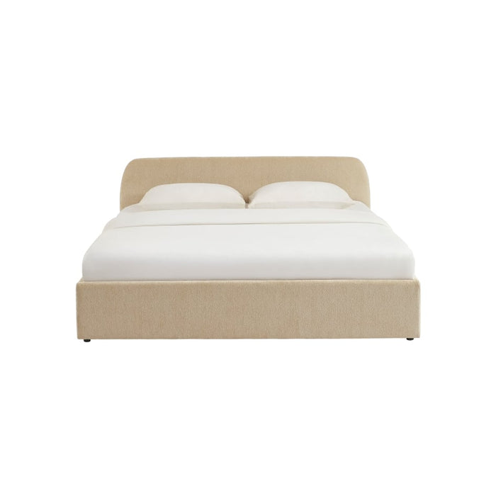 Lit coffre chenille Beray beige – vue détourée