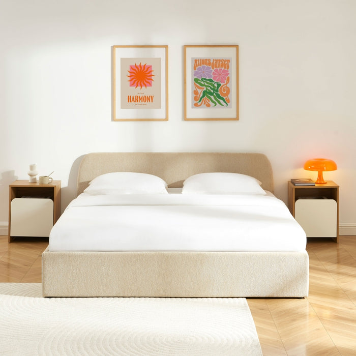 Lit coffre chenille Beray – sommier à lattes relevable