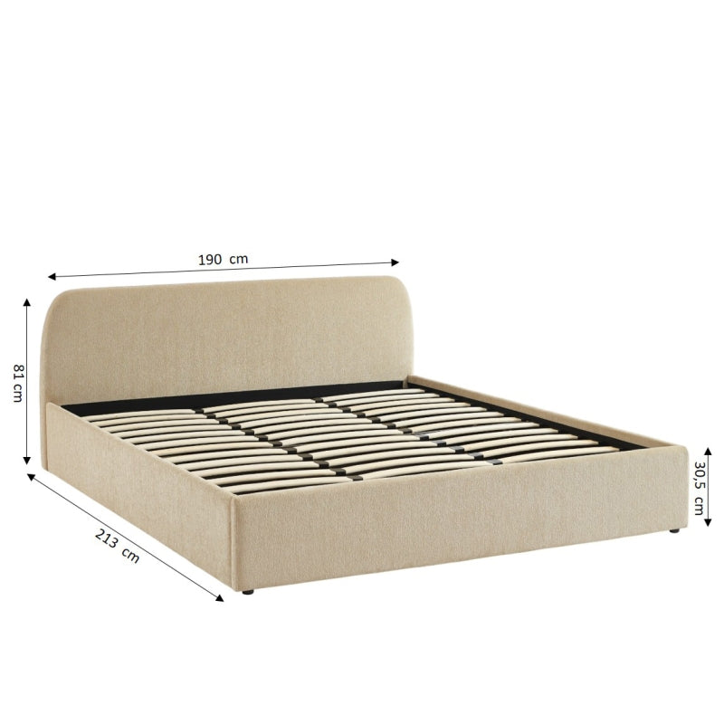 Beray chenille ottoman bed