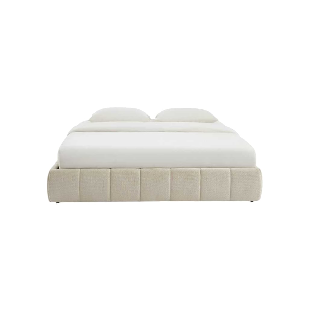 Lit coffre tissu chenille Lavinia