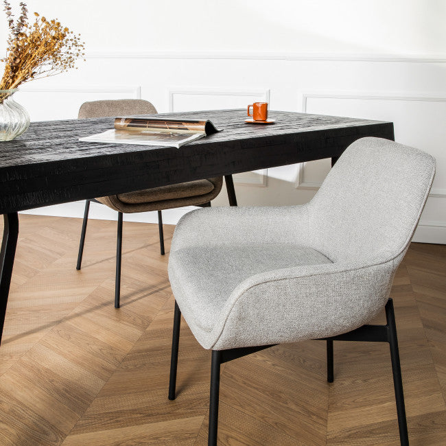 Chaise tissu et métal Haas