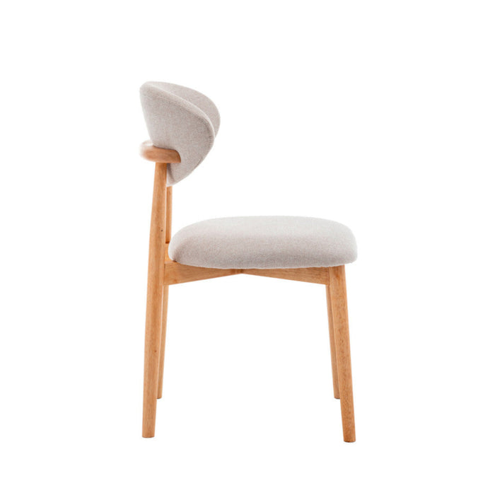 Chaise tissu et bois Clara