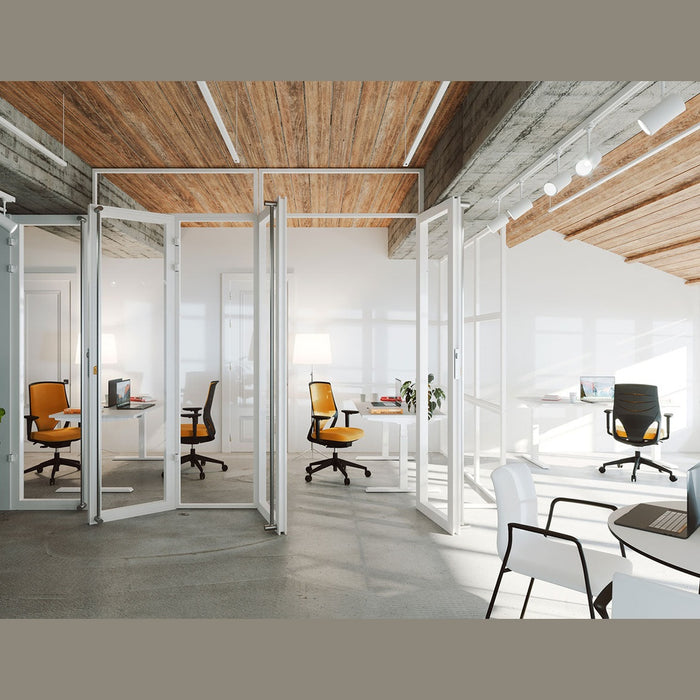 Bureau assis-debout Mobility – bureaux vitrés, vue 2