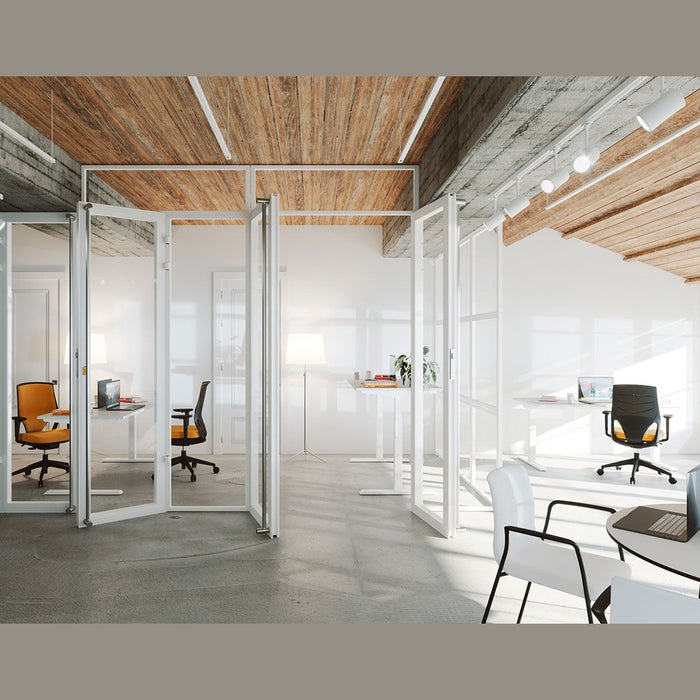 Bureau assis-debout Mobility – bureaux vitrés, vue 3