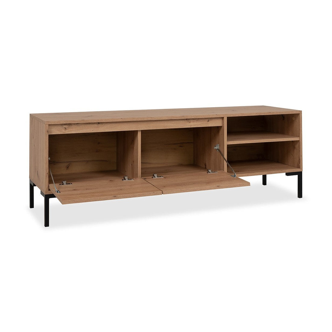 Meuble TV Plobin – détail du décor chêne artisan