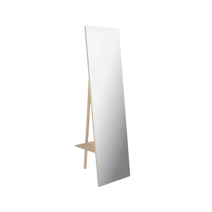 Miroir porte-manteaux bois bouleau