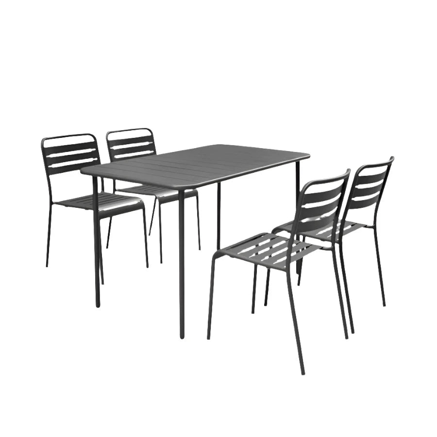Table de jardin avec 4 chaises Luxembourg