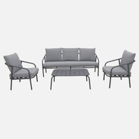 Salon de jardin Messala anthracite – détail structure acier