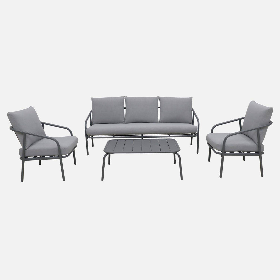 Salon de jardin Messala anthracite – détail structure acier