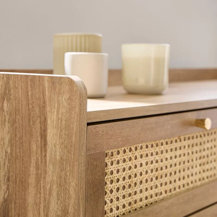 Commode 6 tiroirs rotin naturel Palma