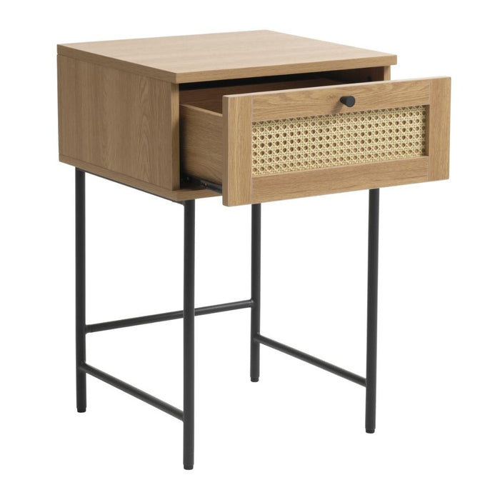 Table de chevet bois et métal Herning