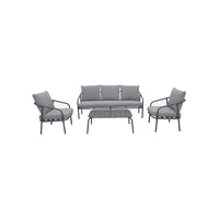 Salon de jardin Messala anthracite – détail structure acier
