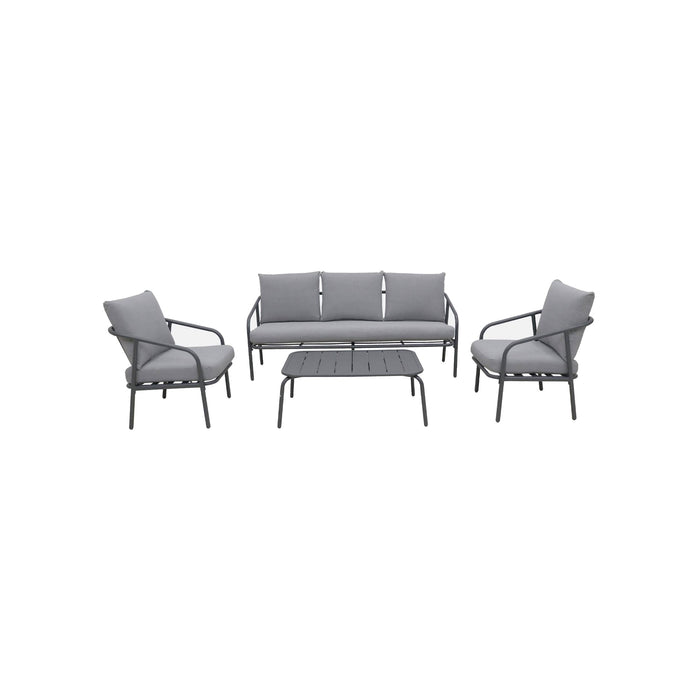 Salon de jardin Messala anthracite – détail structure acier