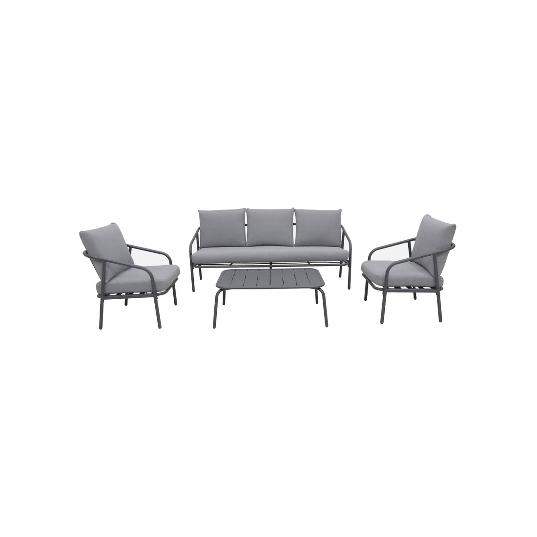 Salon de jardin Messala anthracite – détail structure acier