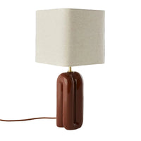 Lampe à poser Saugues Brun - vue d ensemble