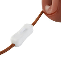 Lampe à poser Saugues Brun - bouton pressoir