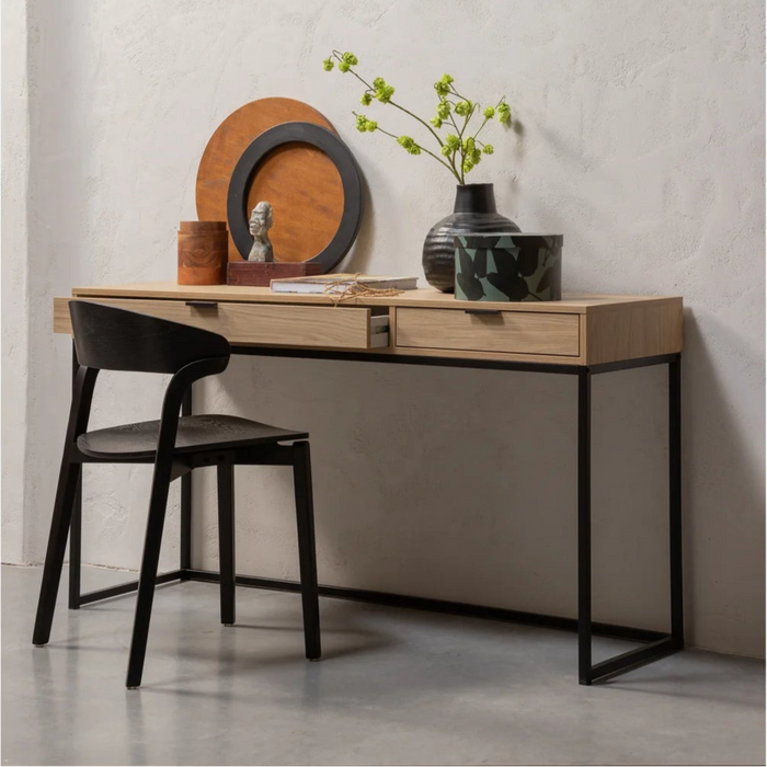 Bureau mélaminé et chêne Silas