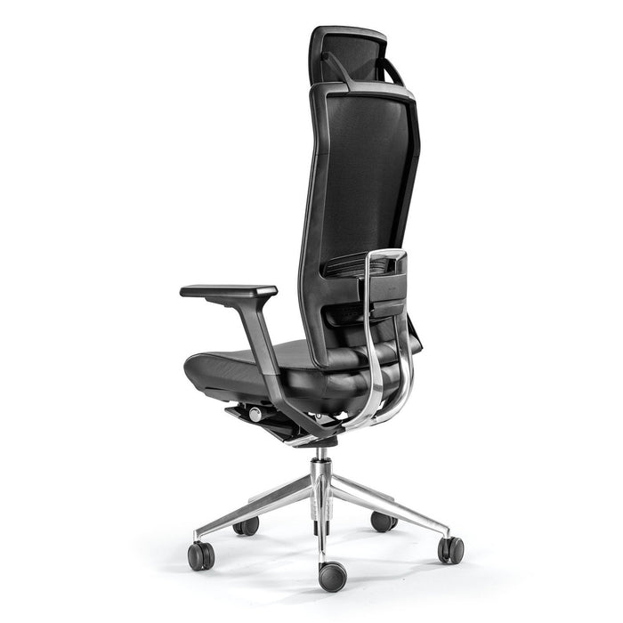 Siège de bureau TNK Flex maille noire – vue de dos détourée