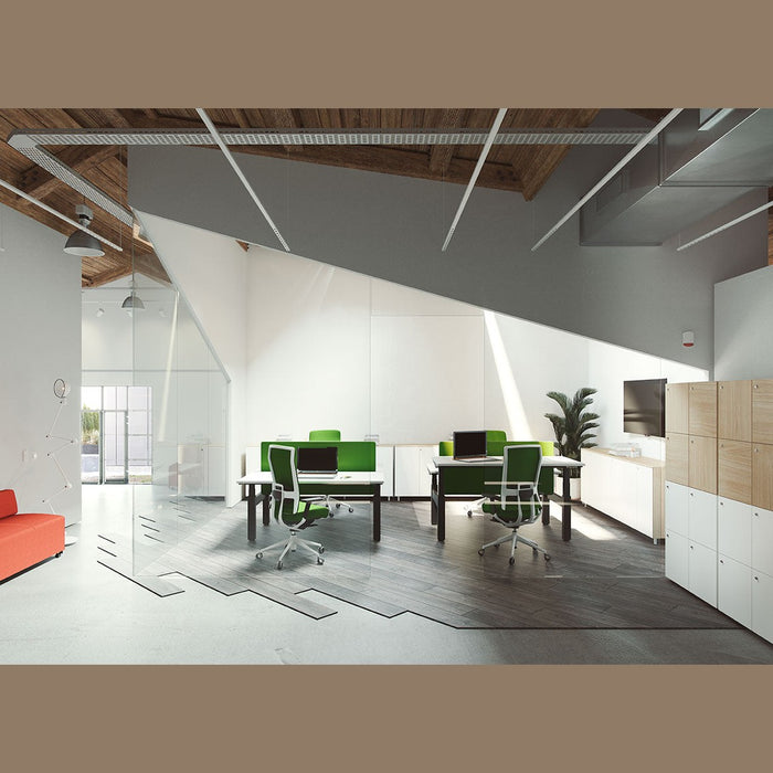 Siège de bureau TNK Flex – open space avec cloisons vitrées