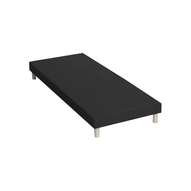 Sommier tapissier simple pin massif hêtre et tissu