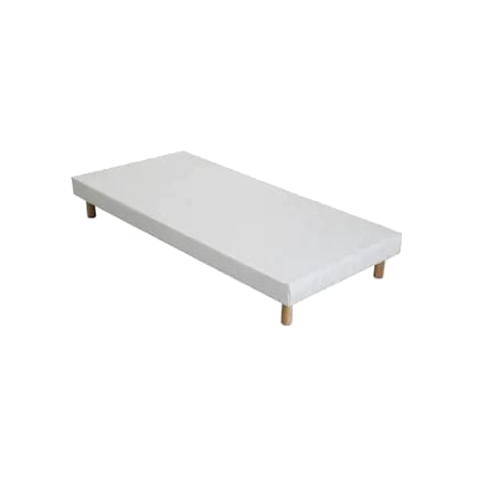 Sommier tapissier simple pin massif hêtre et tissu