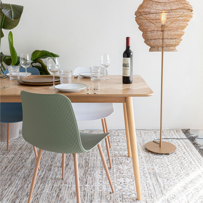 Table à manger chêne et MDF Fabio 160