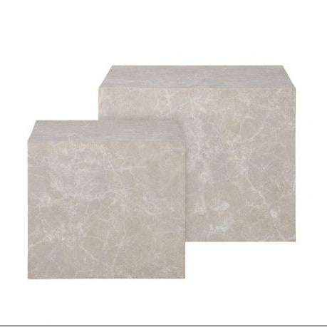 Lot de tables basses effet marbre