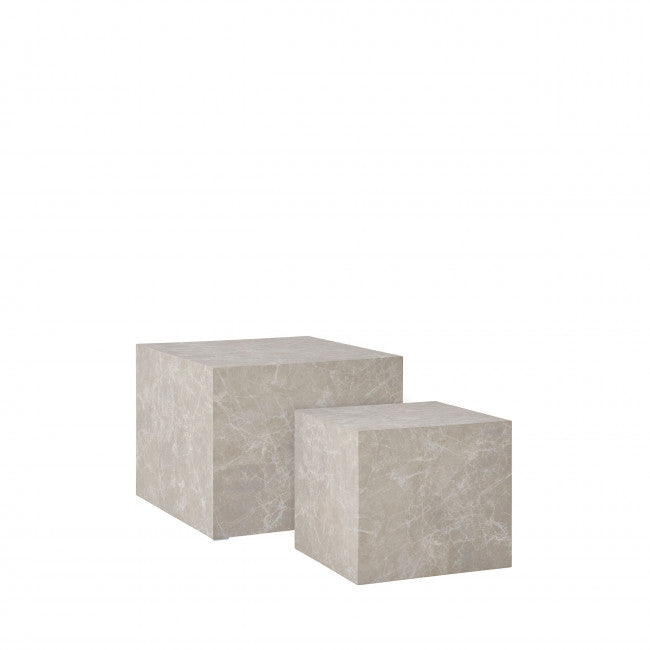 Lot de tables basses effet marbre