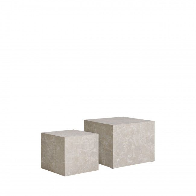 Lot de tables basses effet marbre