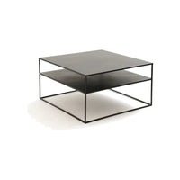 Table basse carrée acier laqué Hiba