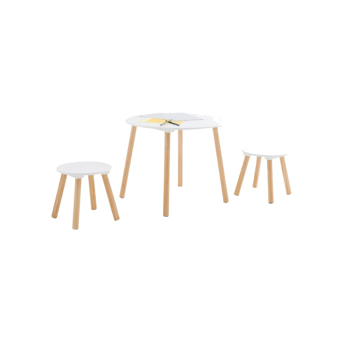 Table basse avec 2 tabourets Melya