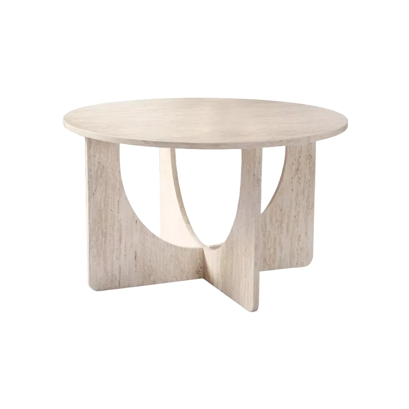Table basse effet travertin Mona