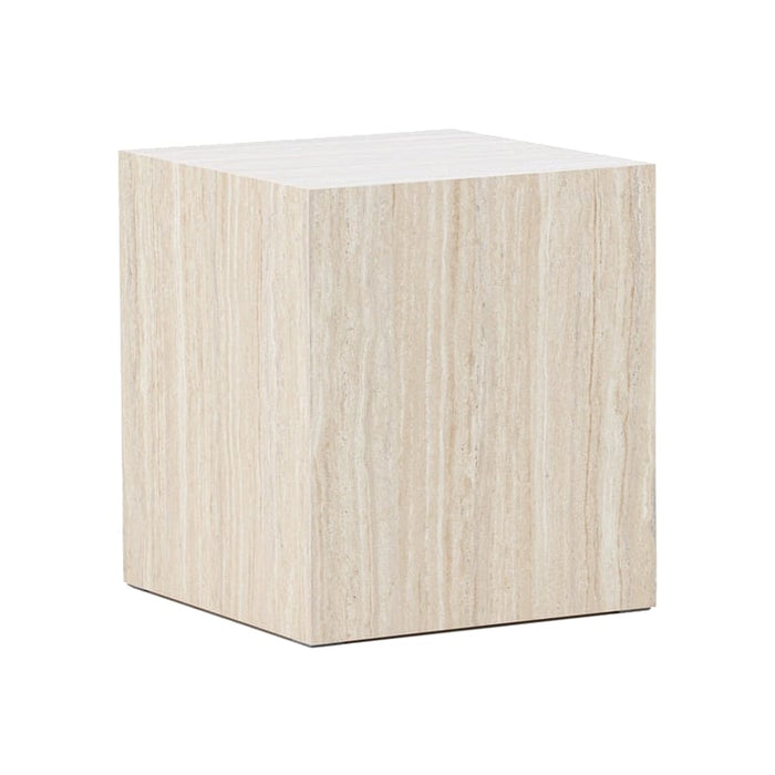 Table d'appoint effet travertin Athena