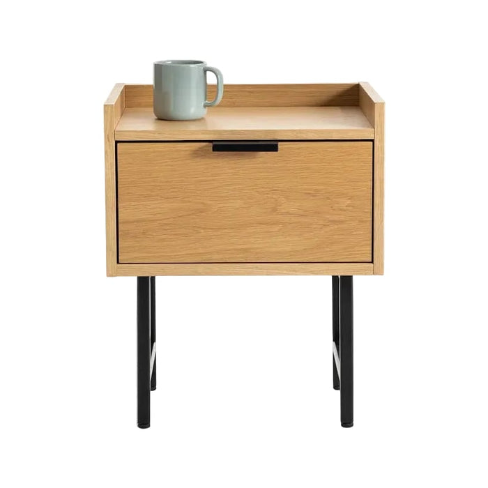 Table de chevet MDF et métal Bruna