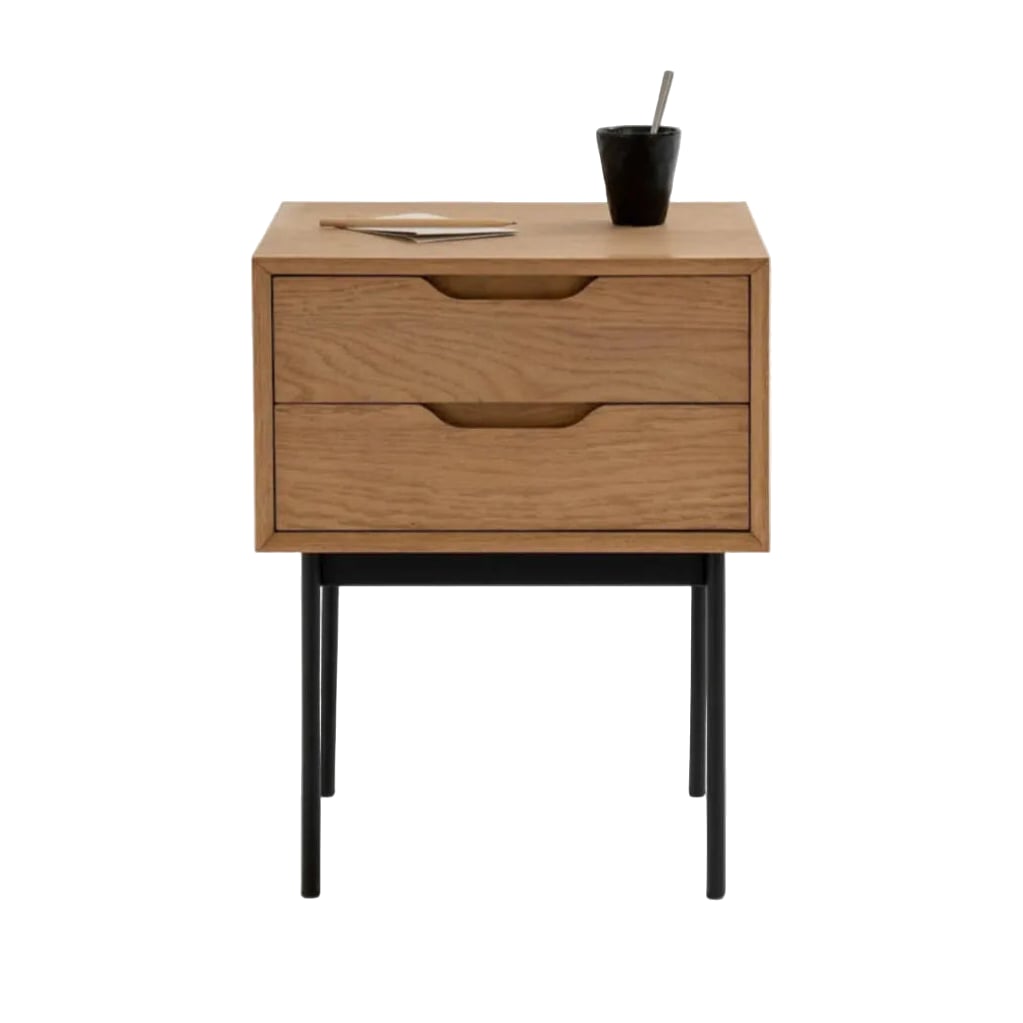 Table de chevet métal et bois Noyeto
