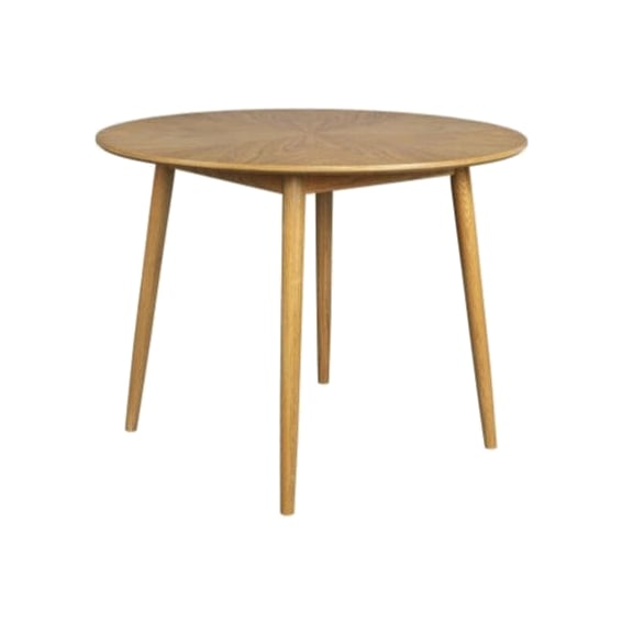 Table ronde chêne et MDF Fabio