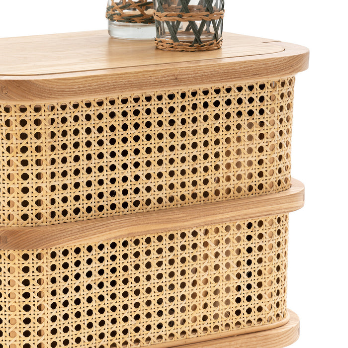 Table de chevet rotin tressé Laora