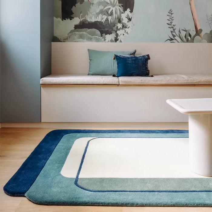 Tapis polypropylène Echo Bleu - Edito