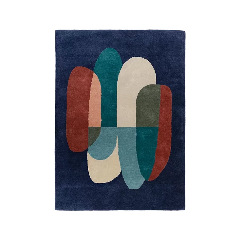 Tapis laine Pluriel Bleu Nuit - Edito