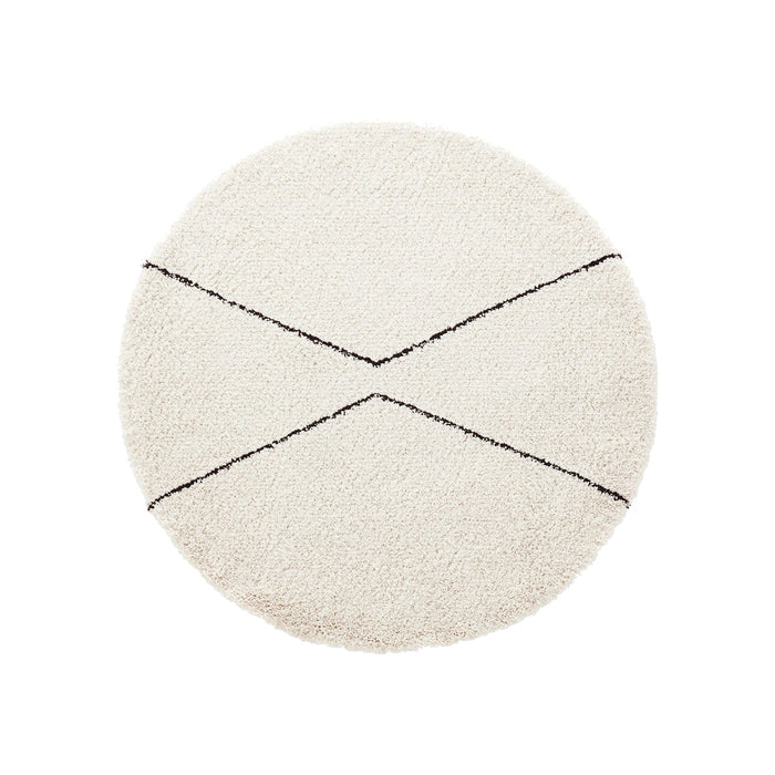 Tapis rond Berbère laine naturelle