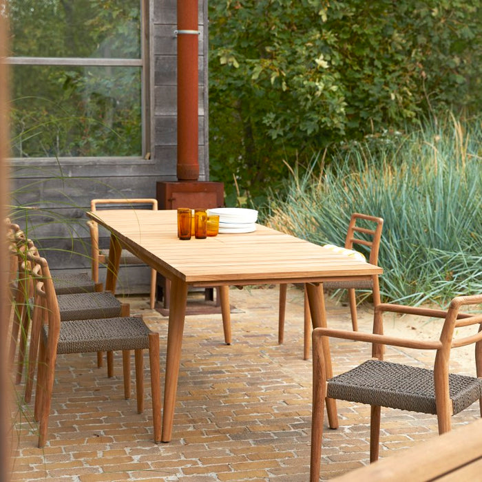 Table de jardin extensible teck massif Vadim