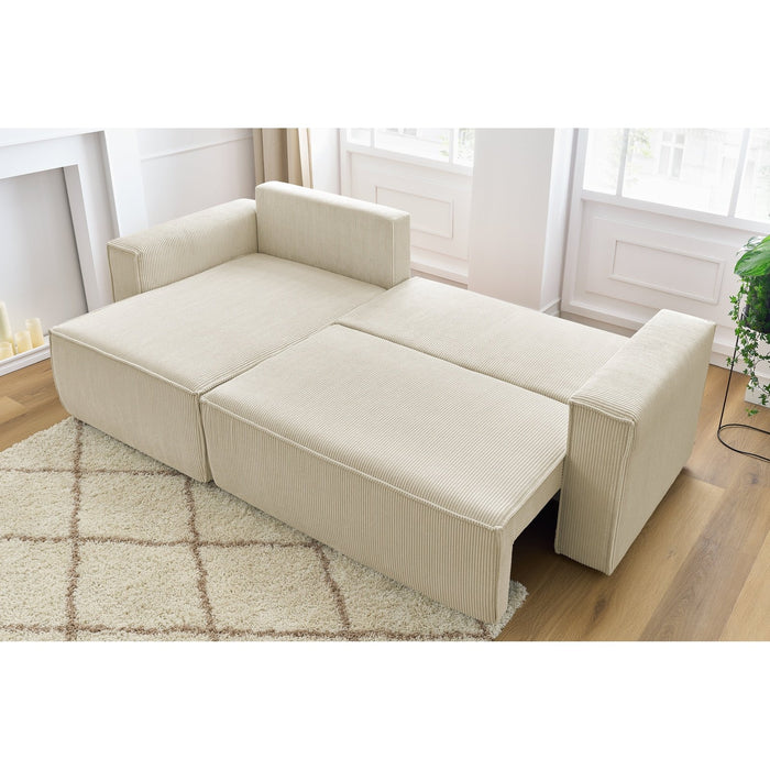 Canapé Convertible d'angle coffre Nihad - Bobochic